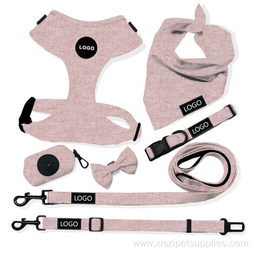 Cotton Dog Harness Dog Collar Dog Leash Collar